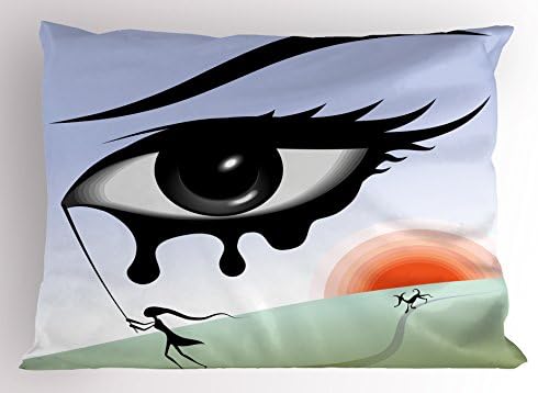 Ambesonne Eye Pillow Sham - 26x20 Multicolor Art Print