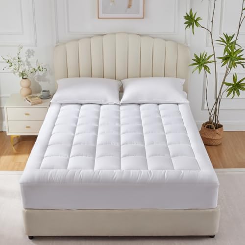 CozyLux Queen Mattress Topper Cotton Cooling 8-21 Deep Pocket
