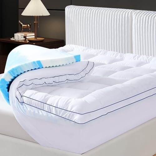 Vipfree Twin XL 4 Inch Dual Layer Mattress Topper