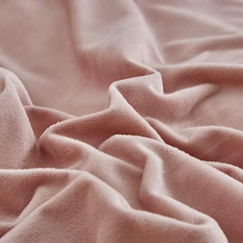 Pink Velvet Comforter Set Cal King 3Pcs