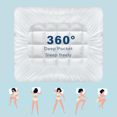 Anluoer Queen Mattress Topper with Memory Foam and Down Alternative
