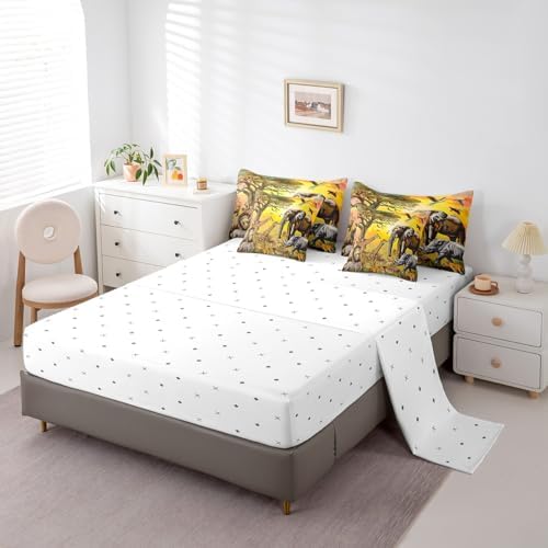 Erosebridal African Safari 7-Piece Comforter Set Queen Size