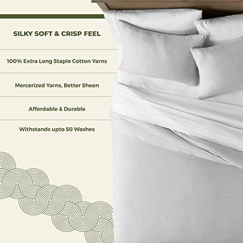 Mayfair Linen KingCal King Duvet Cover Set - Silver
