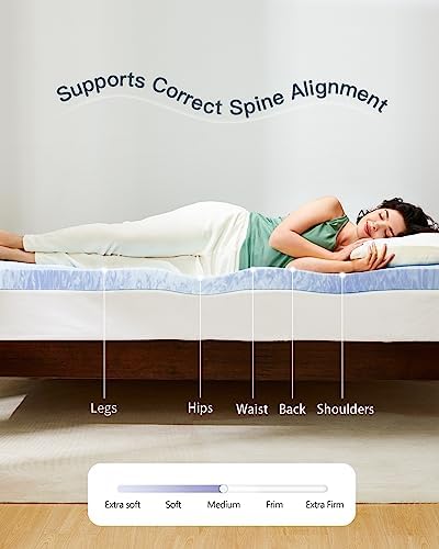 PERLECARE 3 Inch Twin XL Memory Foam Mattress Topper