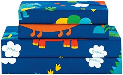 Sapphire Home 4 Piece Dinosaur Queen Bed Sheets for Kids