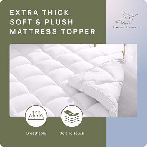 Extra Thick Queen Mattress Topper with Cooling Support