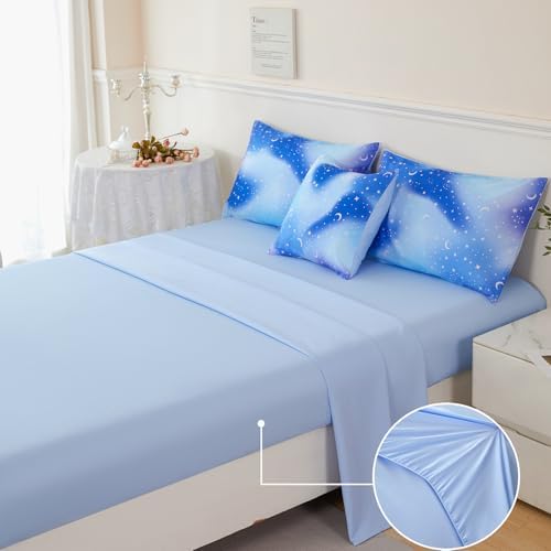 URBONUR Gradient Glitter Comforter Set for Kids