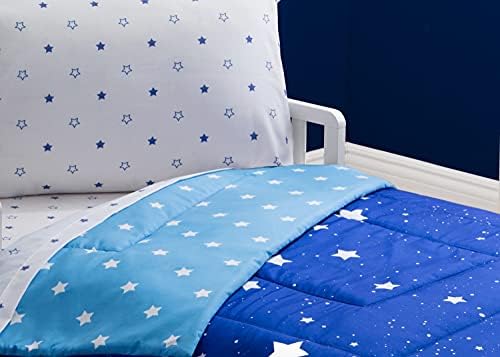 Delta Children 4 Piece Toddler Bedding Set Blue Stars