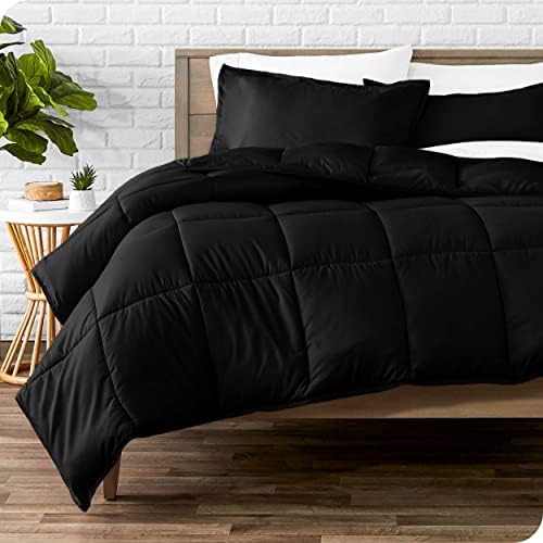 Bare Home Comforter Set with Duvet Cover Set Bundle KingCal King Black
