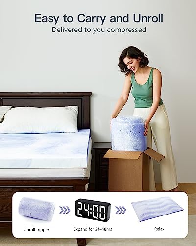 PERLECARE 3 Inch Twin XL Memory Foam Mattress Topper