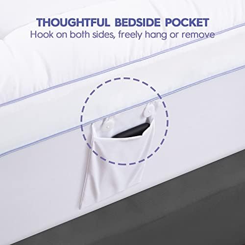 ABENE Queen Memory Foam Mattress Topper with Gel and Pillowtop Design