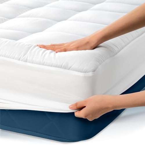 Cloud-Like Full Mattress Topper - 100 Cotton for Back Pain Relief