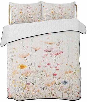TocaHome Summer Quilt Twin XL 68x98 Inch Set with 2 Pillowcases 1