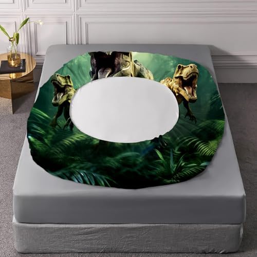 VTKON Dinosaur Bed Sheets Queen Set for Kids