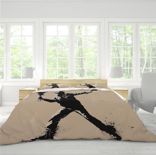 MUKULING Graffiti Theme Duvet Cover Set 3 Pieces Twin XL