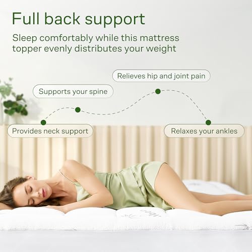 Niagara Viscose Bamboo Mattress Topper - Cooling Comfortable for Back Pain Relief