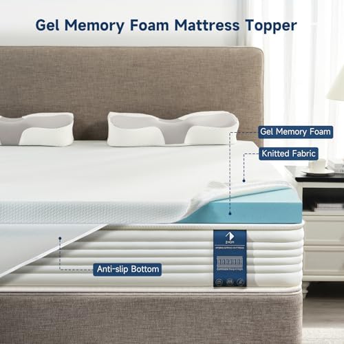 Z-hom 3 Inch Cooling Gel Mattress Topper