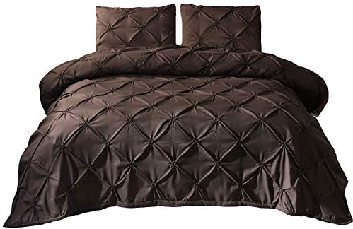 Feelyou Pinch Pleated Duvet Cover Set King