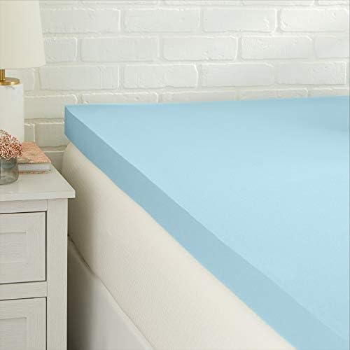 Amazon Basics Cooling Gel Mattress Topper 3 Inches Blue