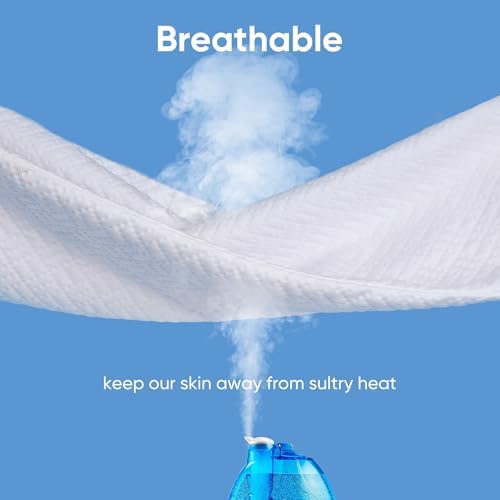 Cooling Waterproof Mattress Protector Twin Size with 3D Air Fabric