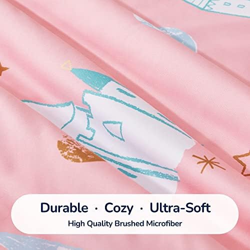 SLEEP ZONE Unicorn Castle Kids Duvet Cover Set