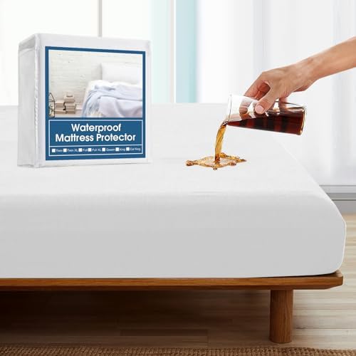 SPRINGSPIRIT Queen Mattress Protector Waterproof 14 Deep Pocket Skin-Friendly Noiseless