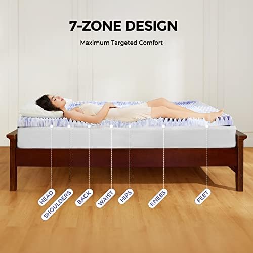 Dreamsmith 3 Inch 7-Zone Queen Mattress Topper with Cooling Gel 1