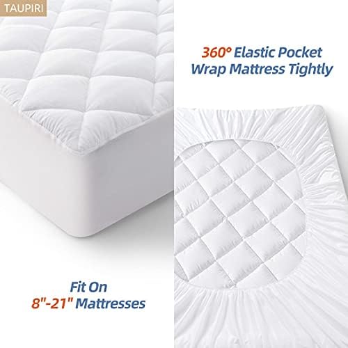 Taupiri Queen Mattress Pad Cover with Deep Pocket Cooling Soft Pillowtop