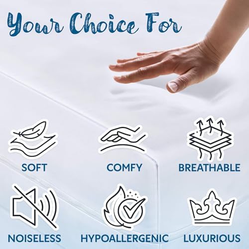 Guardmax Jersey Knitted Queen Mattress Encasement - Waterproof Bed Bug Proof