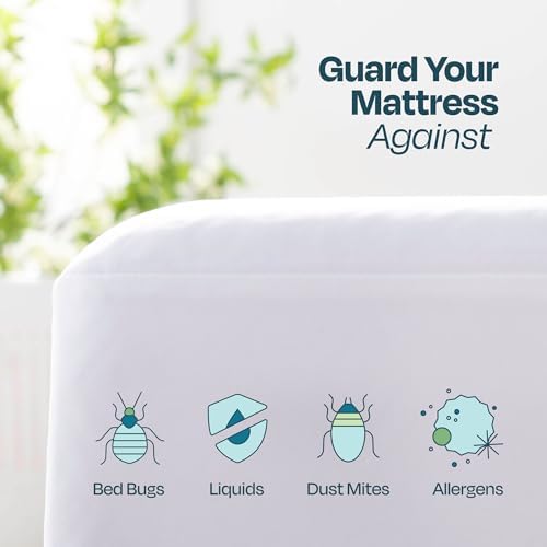 Linenspa Zippered Mattress Encasement Full Size Waterproof Quiet Cover