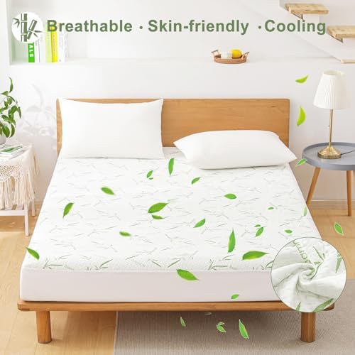 Softhour Full Size Mattress Protector Waterproof Breathable Bamboo Rayon