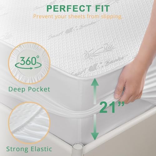 HUXMEYSON Queen Mattress Protector Waterproof Breathable 60x80 Inch