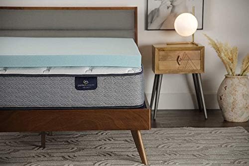 Serta ThermaGel Cooling Mattress Topper 3 Inch Twin Blue