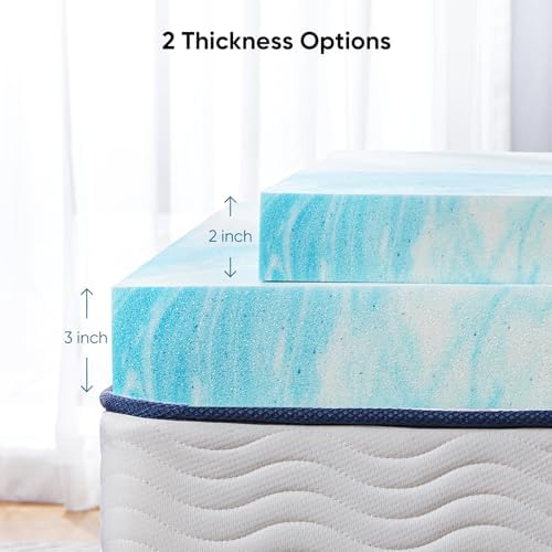 Marsail 3-inch Gel Memory Foam Mattress Toppers Queen