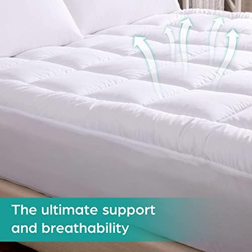 WhatsBedding Waterproof Queen Mattress Pad with Pillow Top