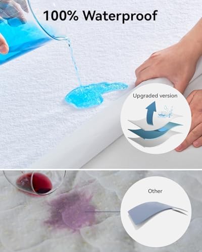Kmall King Size Waterproof Mattress Protector with Cooling Breathable Design