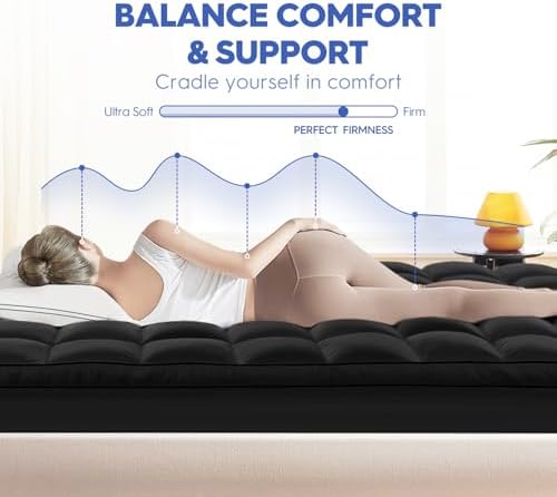 USKRIGE Queen Mattress Topper with Cooling 6D Down Alternative Filling