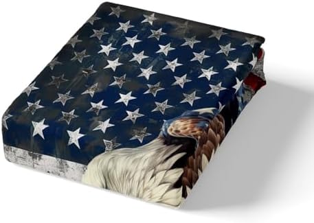 Feelyou American Flag Kids Bedding Set with Wild Animal Eagle Print