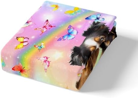 Feelyou Cute Dog Bed Sheet Set for Kids Boys Girls Brown