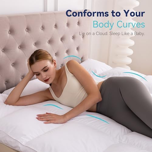 3 Inch Ultra Thick Feather Mattress Topper Queen Size