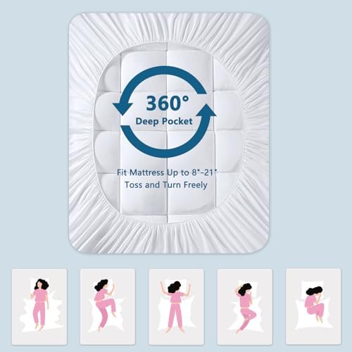 Bamboo Viscose Mattress Topper Full Size 8-21 Deep Pocket
