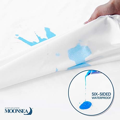 Moonsea Twin Mattress Protector 2 Pack Zippered Waterproof