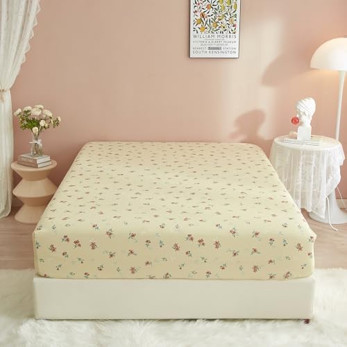 HighBuy Yellow Floral Twin XL Sheet Set 3 Piece
