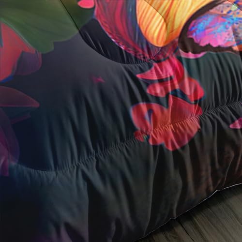 Black Mushroom Comforter Set - Full Size