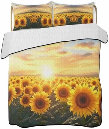 TocaHome Summer Quilt Twin XL 68x98 Inch Set with Pillowcases