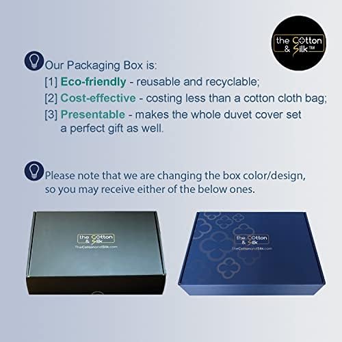 THE COTTON SILK Luxury Duvet Cover Set - Soft Breathable