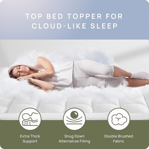 Extra Thick Queen Mattress Topper with Cooling Support
