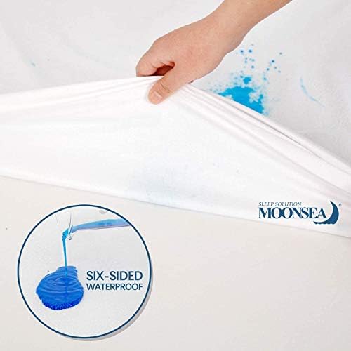 Moonsea Queen Mattress Protector 60x80 Waterproof Zippered Encasement