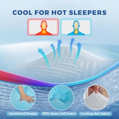 BedsPick 3 Inch Cool Gel Mattress Topper Twin XL