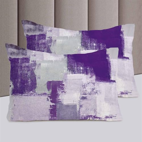 ZOE GARDEN Purple Abstract Cal King Duvet Cover Set